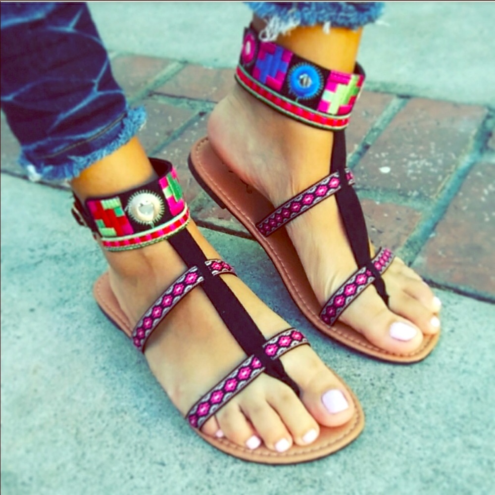 Cute colorful stylish gladiator sandal 9 NEW